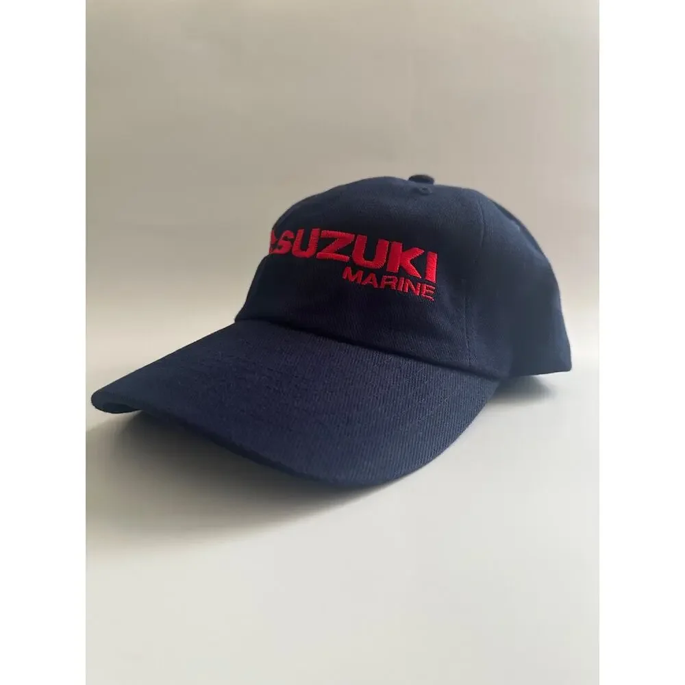 Suzuki Marine V6 300 Navy Blue Baseball Cap Hat - Embroidered Logo OSFA